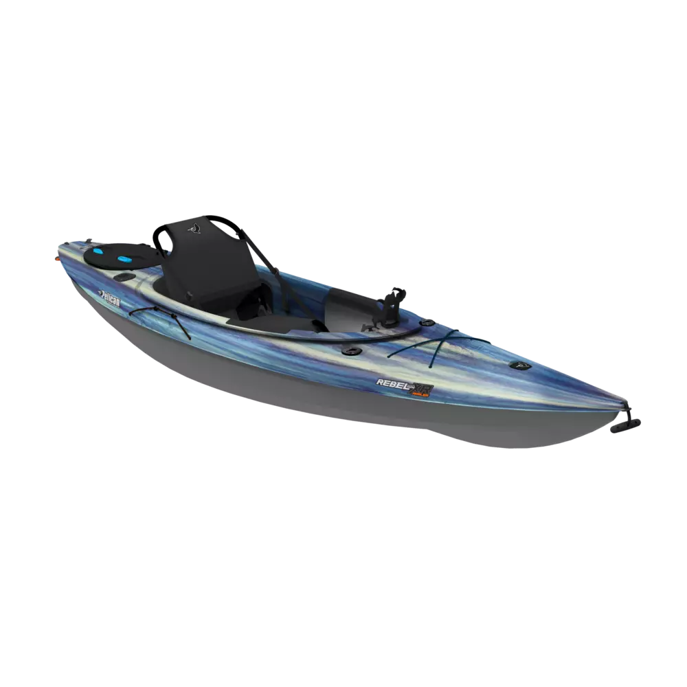 PELICAN - Rebel 100XR Angler Fishing Kayak - Blue - MDP10P104 - ISO