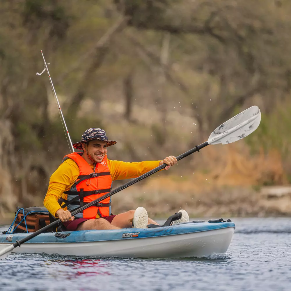 PELICAN - Kayak Icon 100XP Angler Fishing Kayak - Grey - KBP10P309 - LIFE STYLE 3