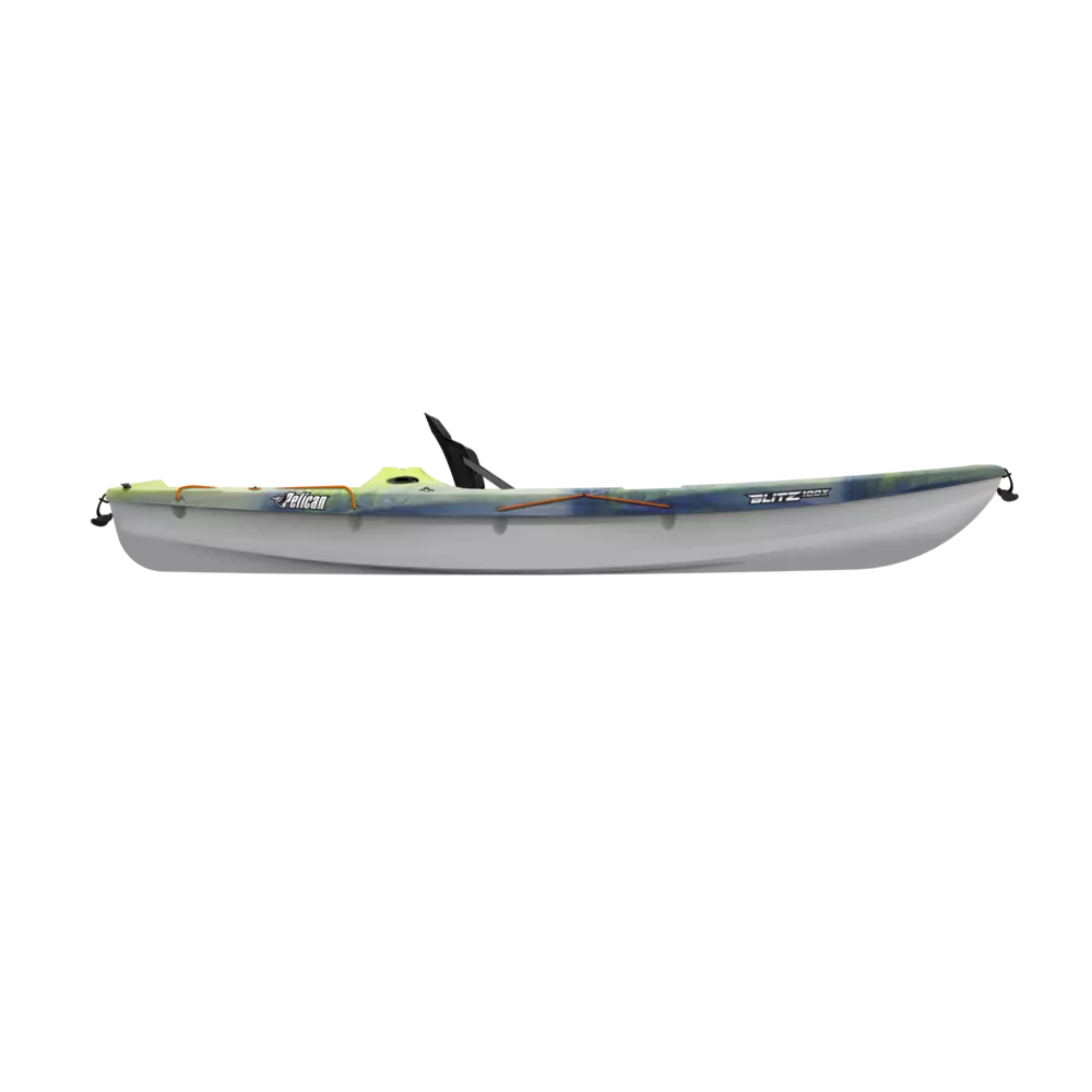 PELICAN - Blitz 100X EXO Fishing Kayak - Grey - MBF10P500 - SIDE