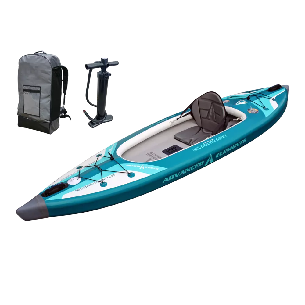 ADVANCED ELEMENTS - AirVolution™ Sport Recreational Kayak with Pump - Blue - AE3028-B - ISO 