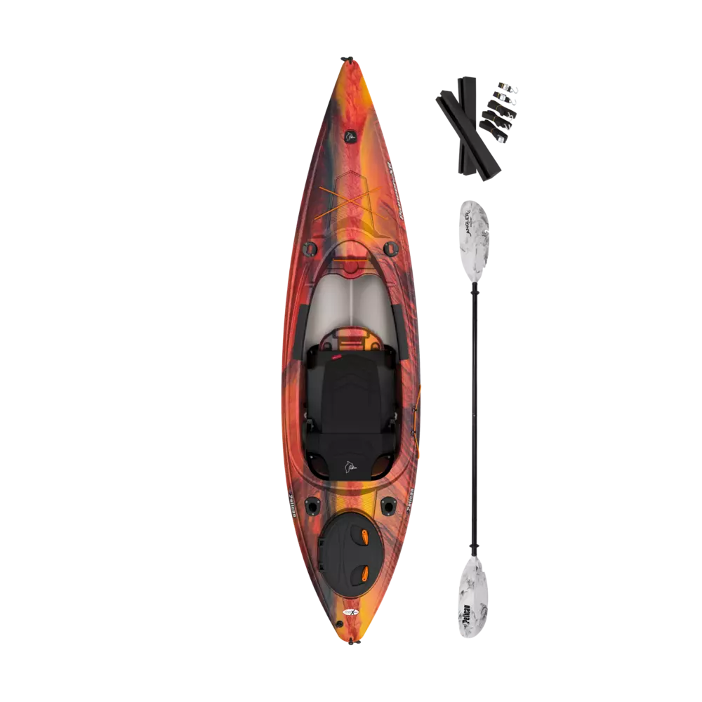 PELICAN - Pioneer 100XR Recreational Kayak with Paddle - Yellow - MDP10P102 - TOP