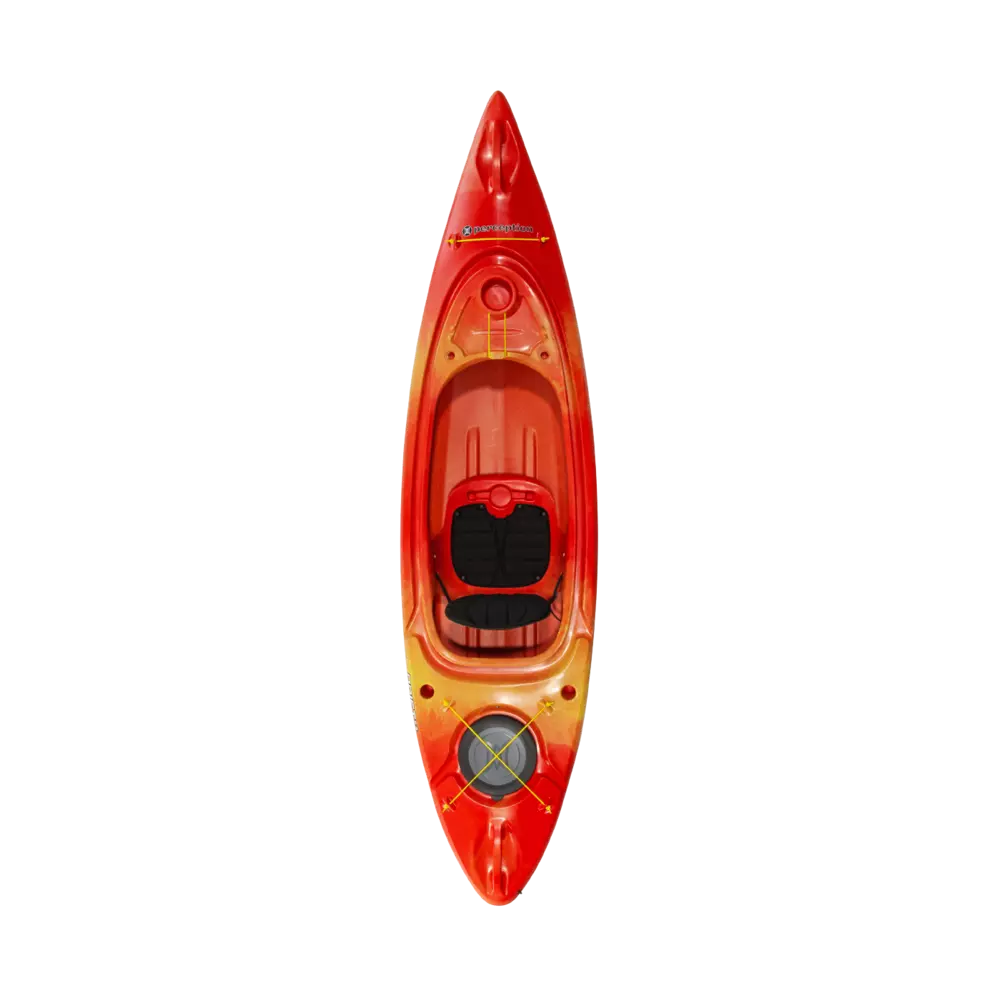 PERCEPTION - Drift 9.5 Recreational Kayak - Discontinued color/model - Red - 9331840042 - TOP