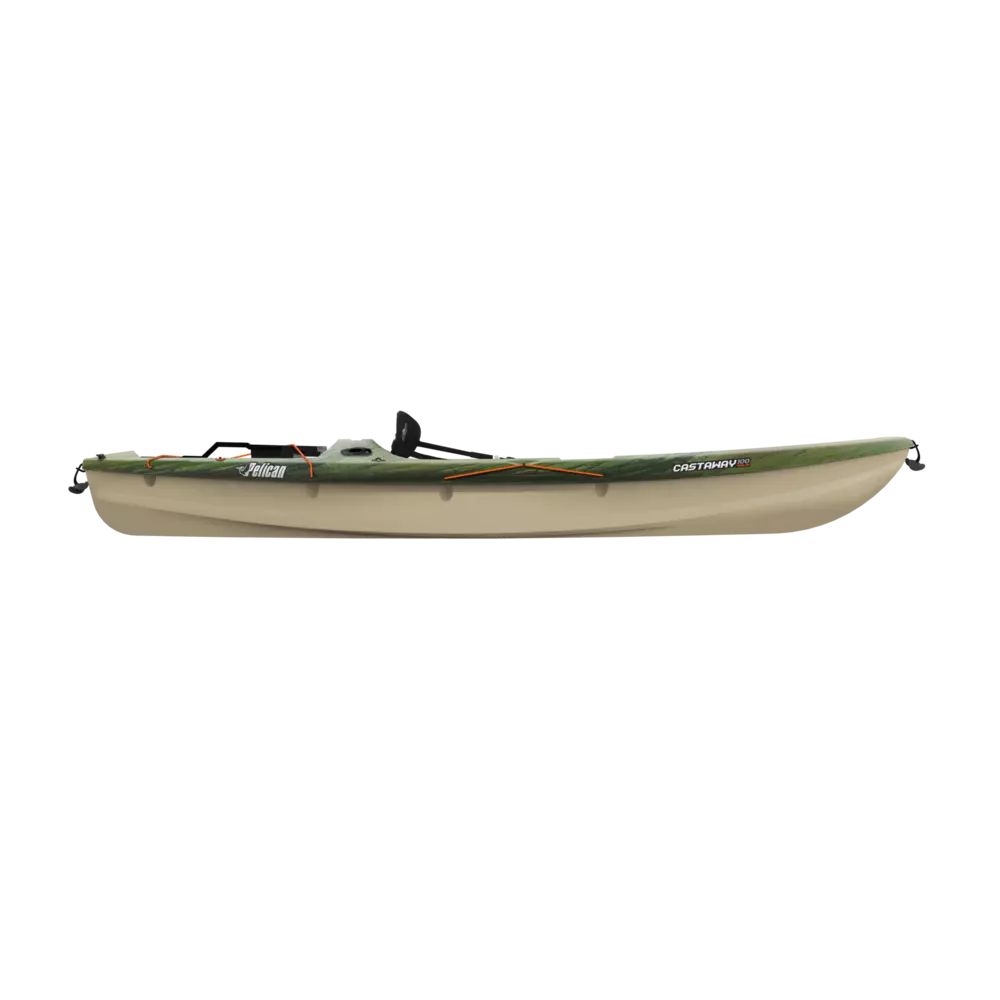PELICAN - Castaway 100 Angler Fishing Kayak - Grey - MBF10P800 - SIDE