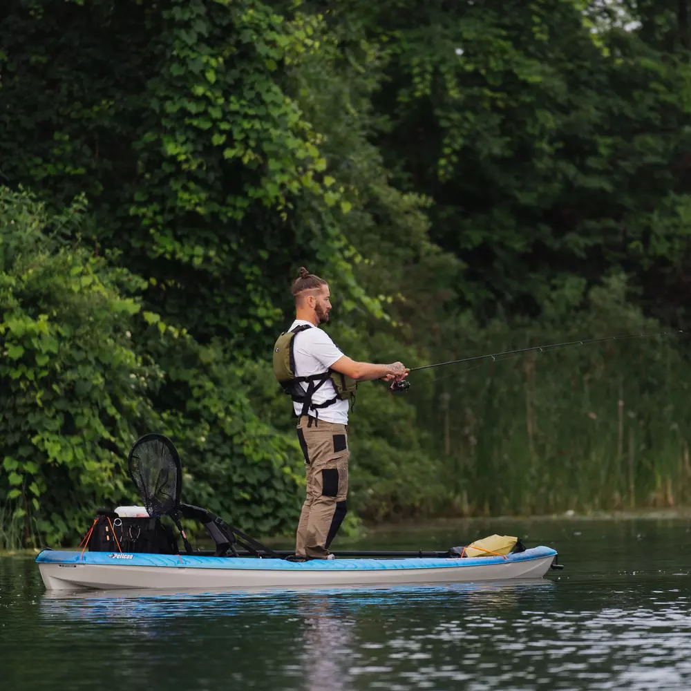 PELICAN - Sentinel 100XP Angler Fishing Kayak - Blue - MGF10P203-00 - LIFE STYLE 1