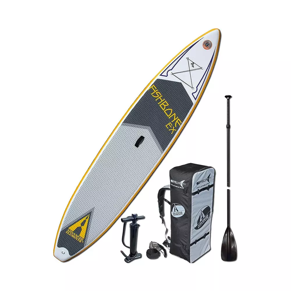 ADVANCED ELEMENTS - Fishbone EX Inflatable Stand Up Paddle Board - White - AE1064-Y - ISO