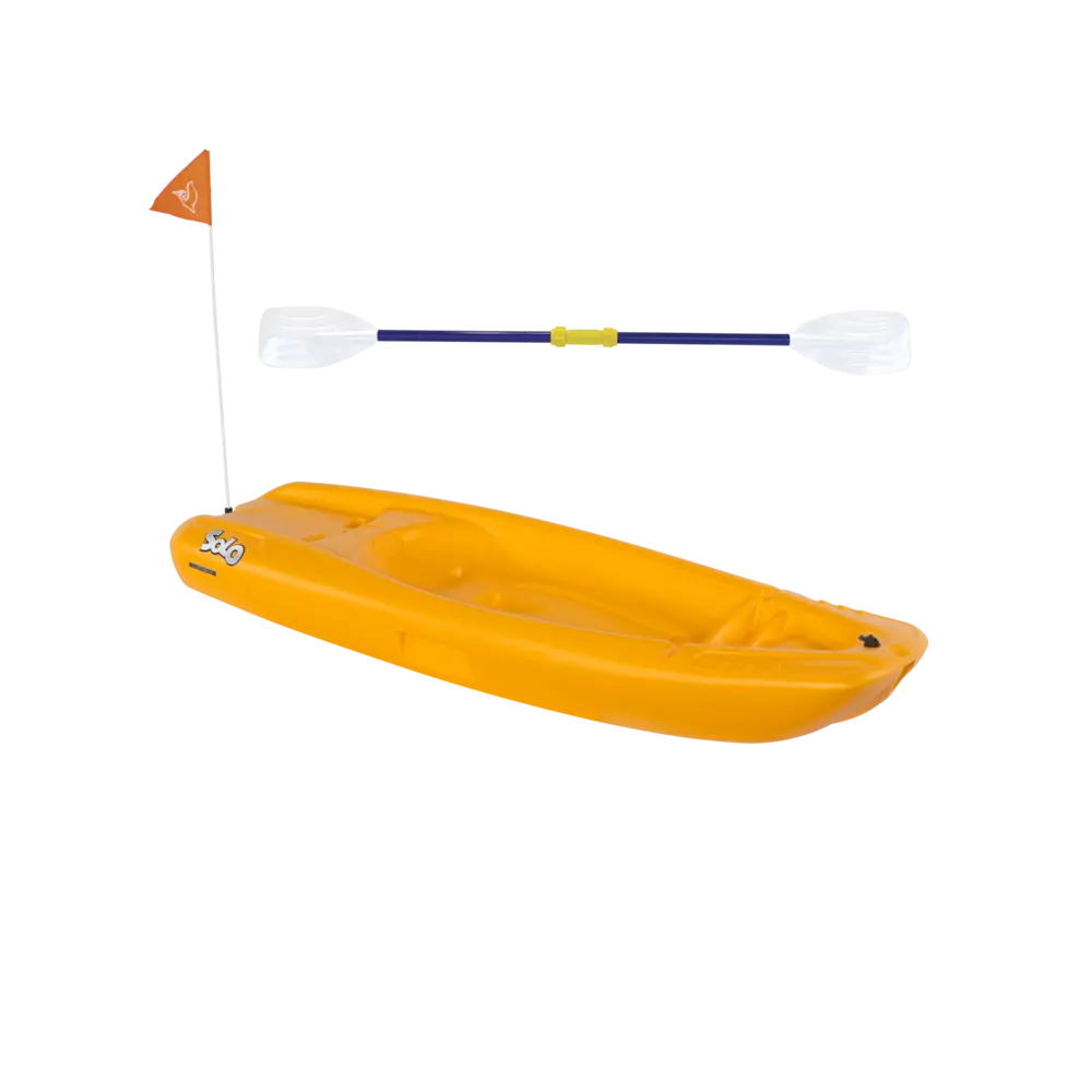 PELICAN - Solo Kids Kayak with Paddle - Discontinued color/model - Orange - KOS06P102-00 - ISO