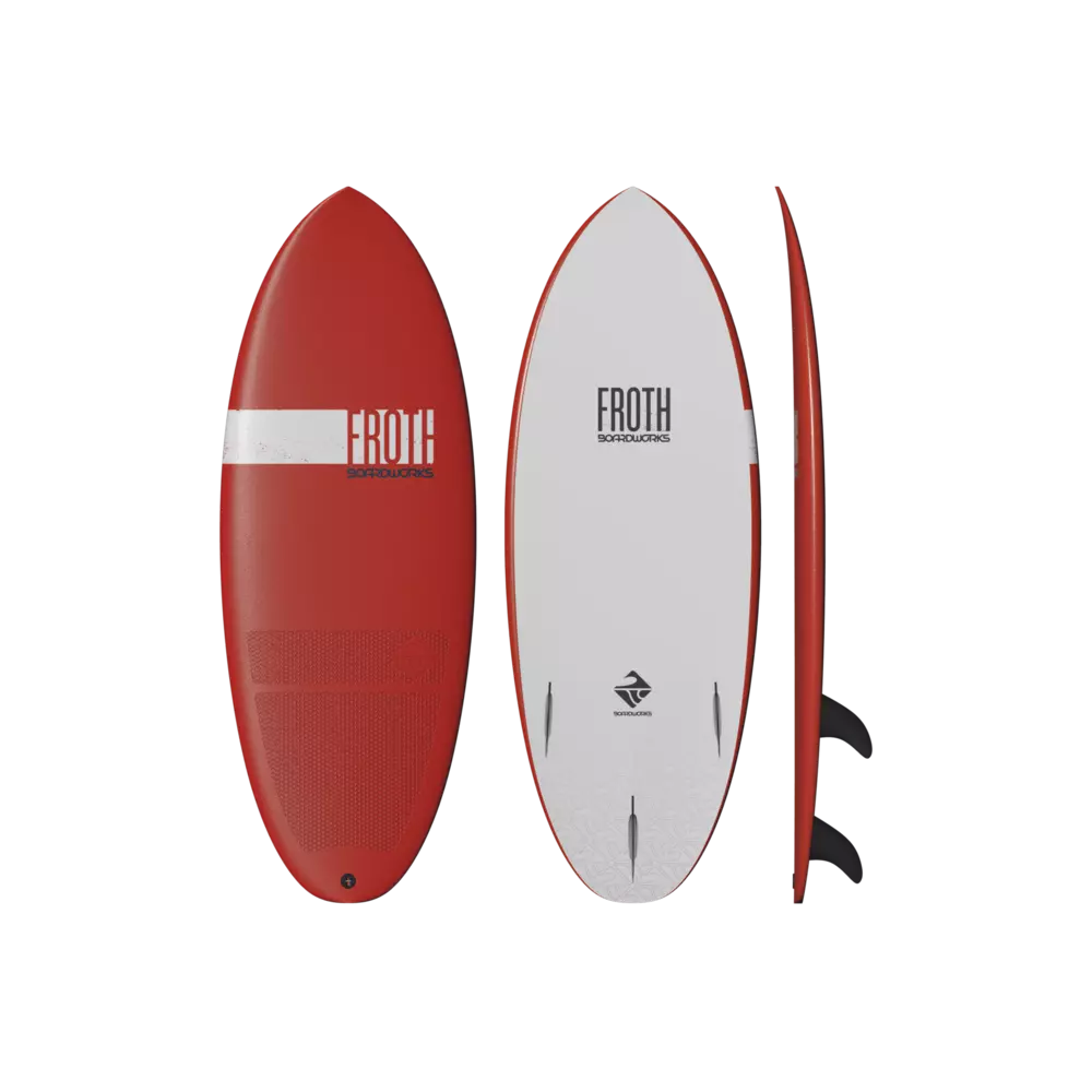 BOARDWORKS - Froth 5' Shortboard - Red - 4430289510 - TOP