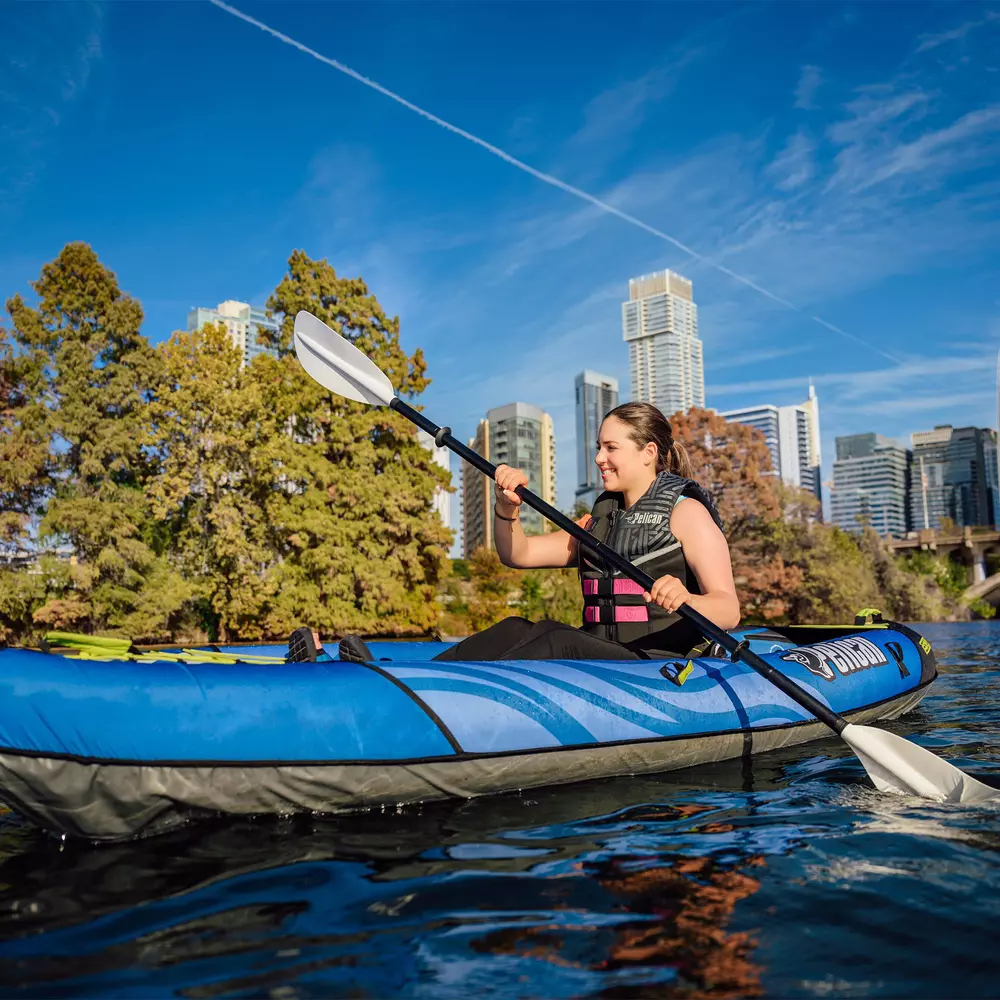 PELICAN - Inflatable Recreational Kayak iESCAPE 100 DLX -  - MMG10P104 - LIFE STYLE 1