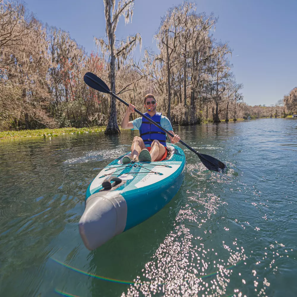 ADVANCED ELEMENTS - AirVolution™ Sport Recreational Kayak with Pump - Blue - AE3028-B - LIFE STYLE 2