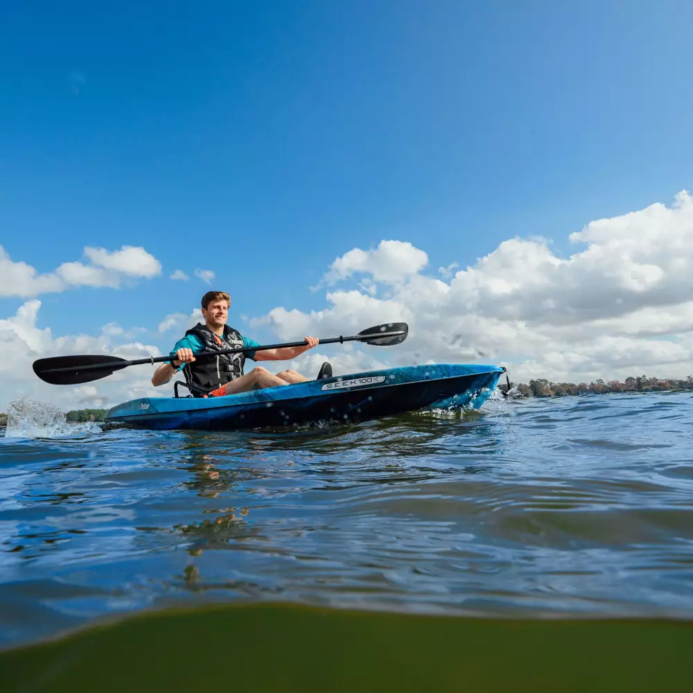 PELICAN - SEEK 100X Recreational Kayak - Grey - MKL10P205-00 - LIFE STYLE 3