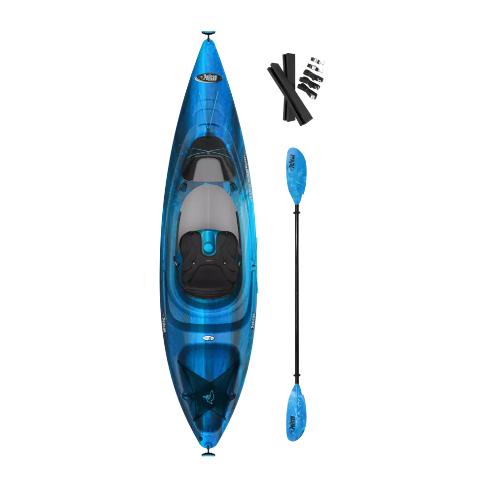 PELICAN - Mission 100 Kayak with Paddle - Grey - KAP10P100-00 - TOP