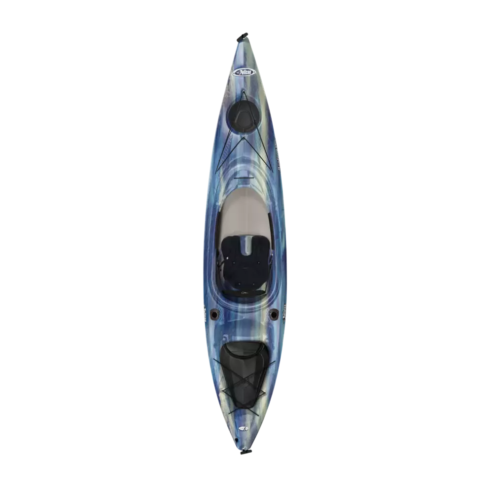 PELICAN - Mustang 120X EXO Recreational Kayak - Blue - KYF12P103 - TOP