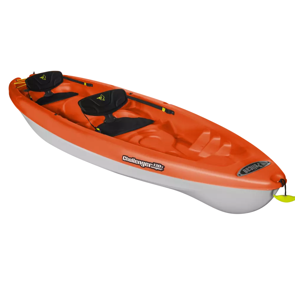 PELICAN - Challenger 130T Angler Tandem Kayak - Orange - KUA13P108 - ISO 