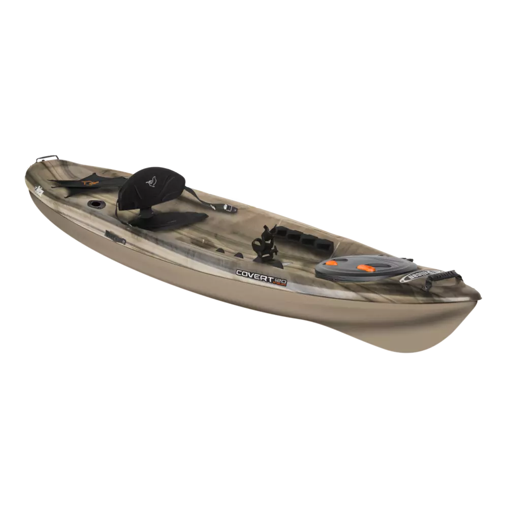 PELICAN - Covert 120 Angler Fishing Kayak - Black - KWF12P200 - ISO