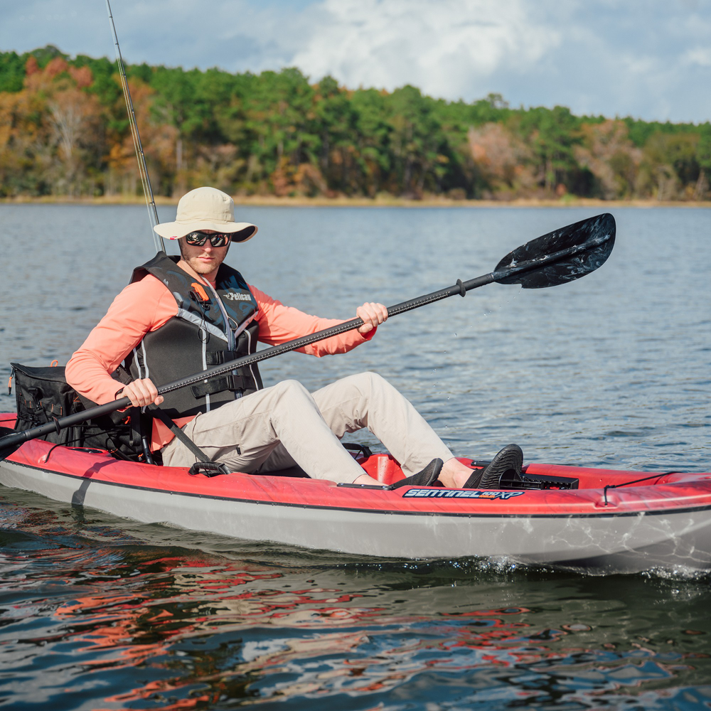 PELICAN - Sentinel 100XP Angler Fishing Kayak - Red - MGL10P105-00 - LIFE STYLE 1