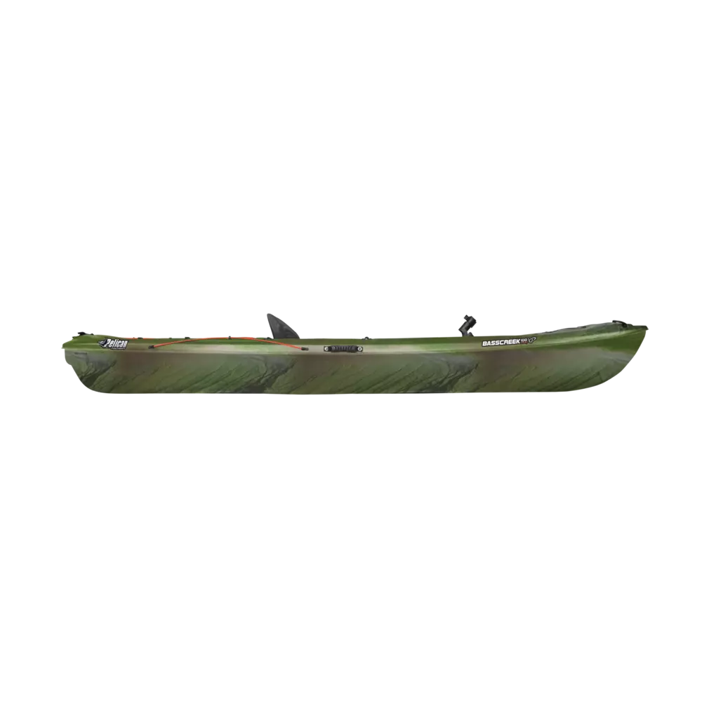 PELICAN - Basscreek 100XP Angler Fishing Kayak - Grey - KWP10P100-00 - SIDE