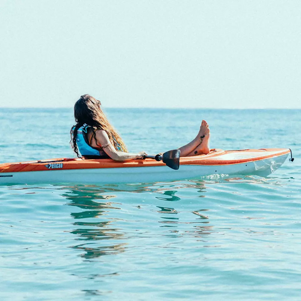 PELICAN - Trailblazer 100 NXT Recreational Kayak - Yellow - KSF10P100 - LIFE STYLE 1