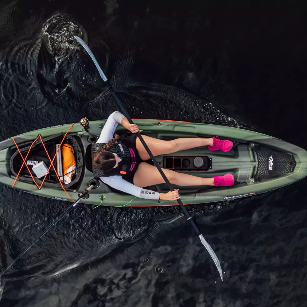 PELICAN - Pagaie de kayak de pêche Poseidon Angler de 250 cm (98,4 po) - Brown - PS1351-00 - LIFE STYLE 2