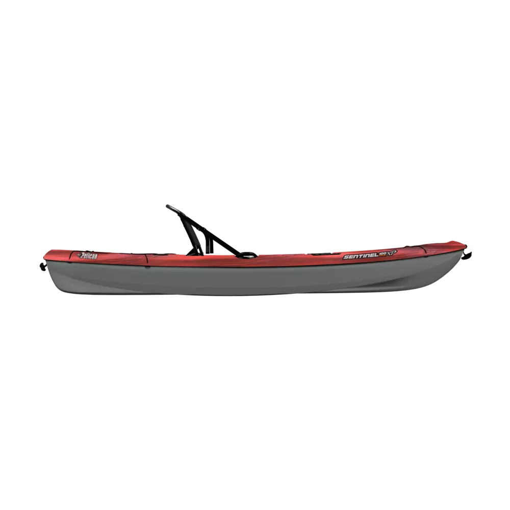 PELICAN - Sentinel 100XP Angler Fishing Kayak - Red - MGL10P105-00 - SIDE