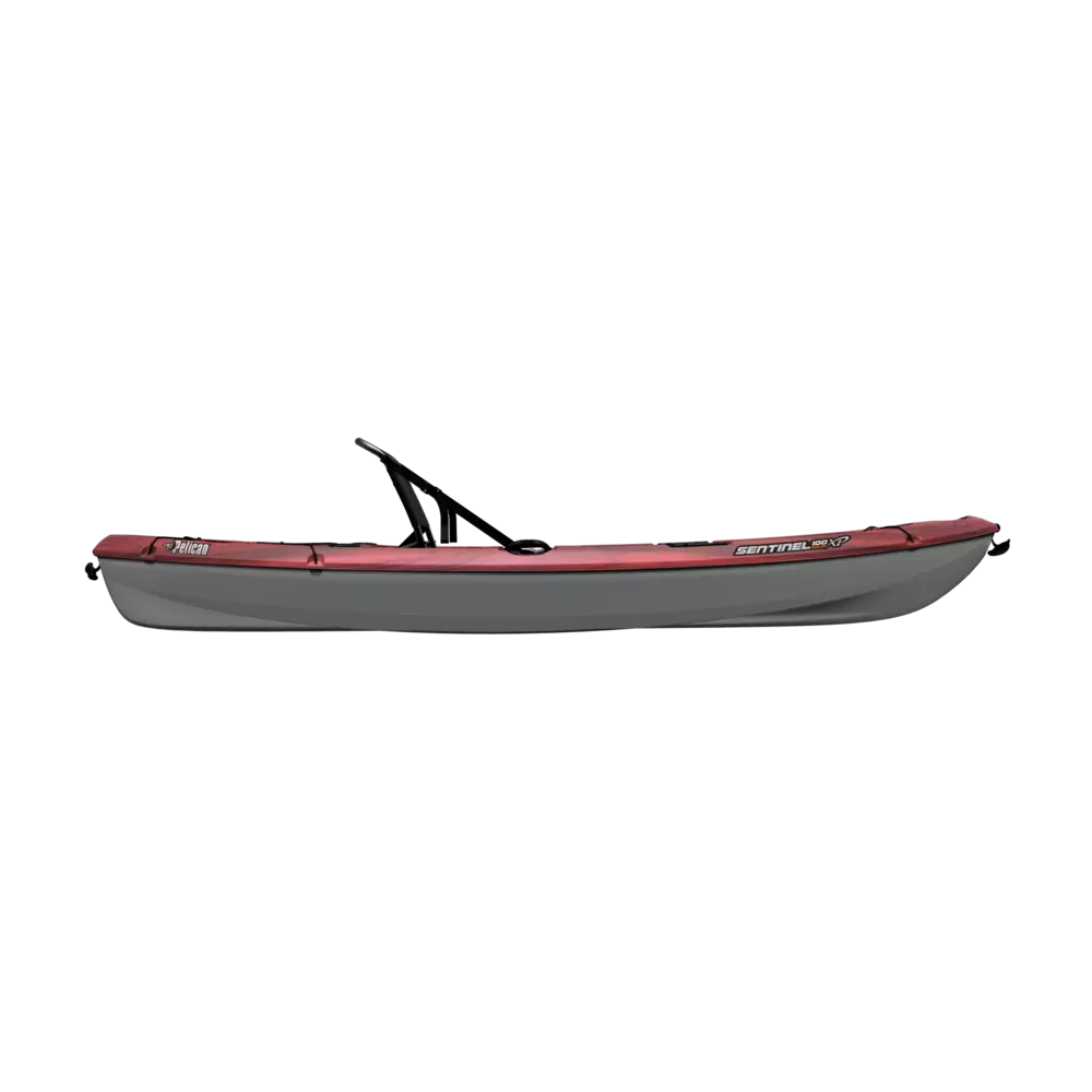 PELICAN - Sentinel 100XP Angler Fishing Kayak - Red - MGL10P105-00 - SIDE